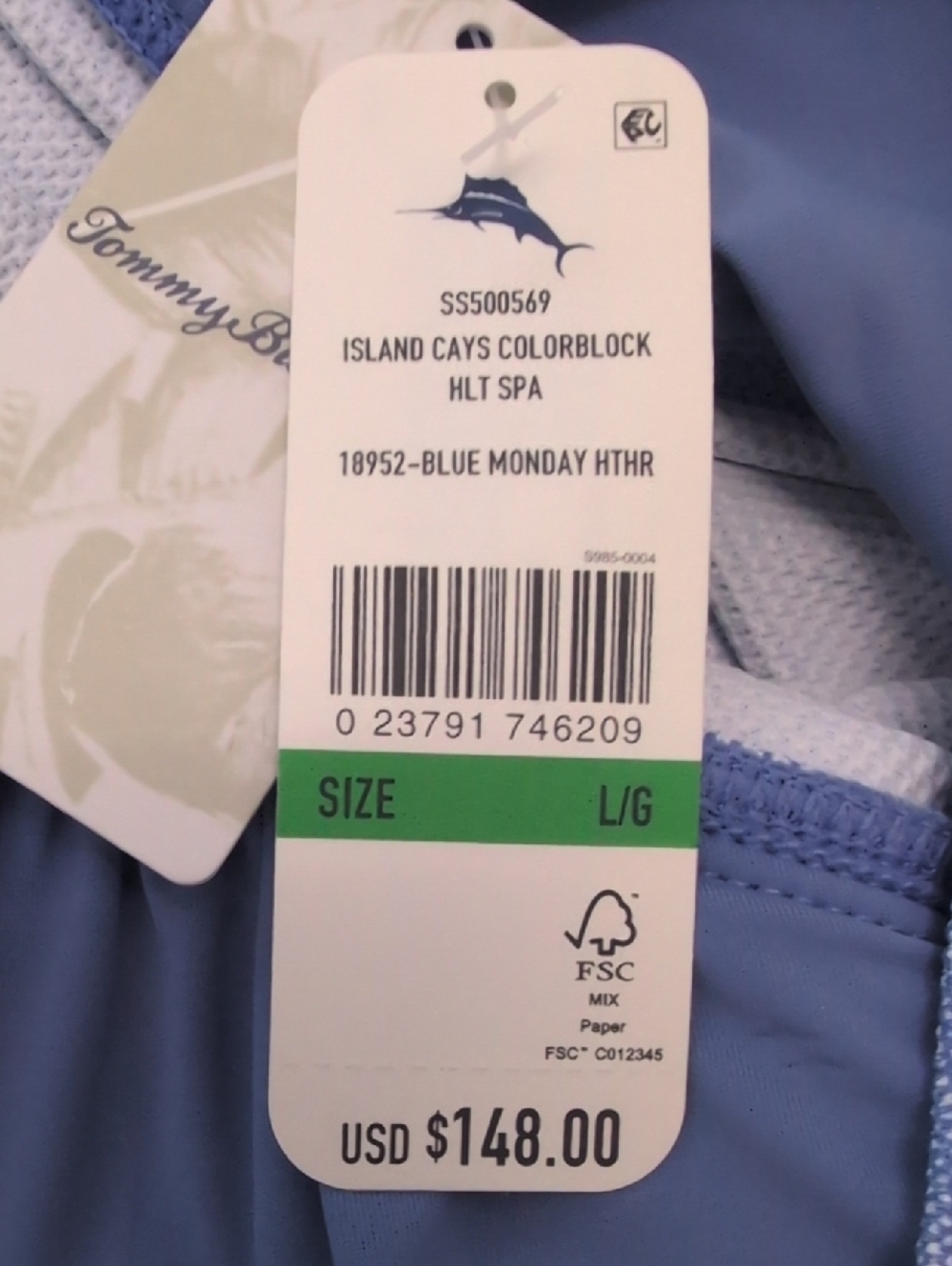 Tommy Bahama Island Cay Blue Halter Coverup Dress Pockets Padded Bust Large - Picture 10 of 16